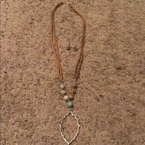Necklace with matching earrings